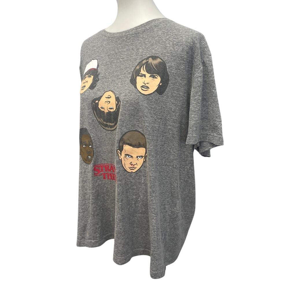 Stranger Things Mens XL PolyCotton Short Sleeve Crew Neck Heathered Tee Shirt